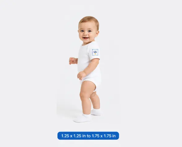 Left Sleeve Infant Sizing Guide