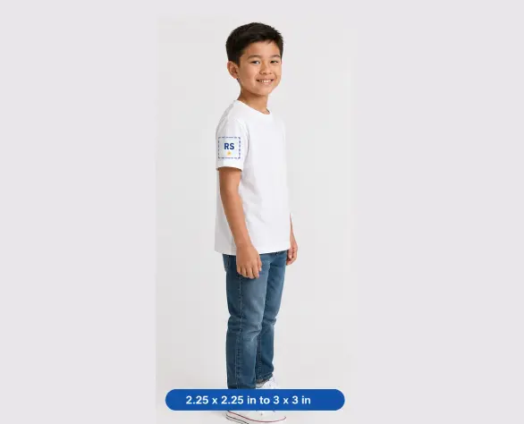 Right Sleeve Youth Sizing Guide