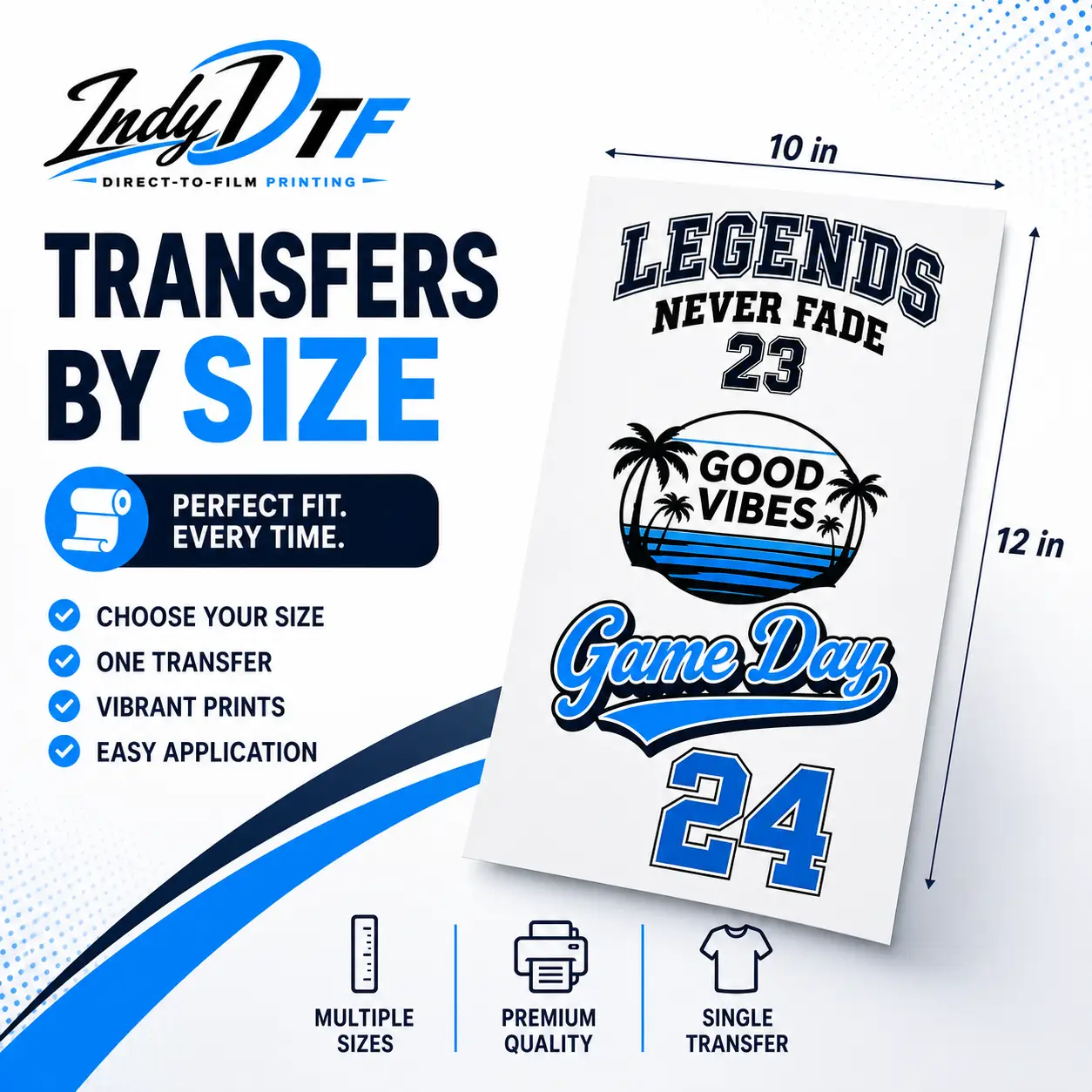 DTF Transfers By Size
